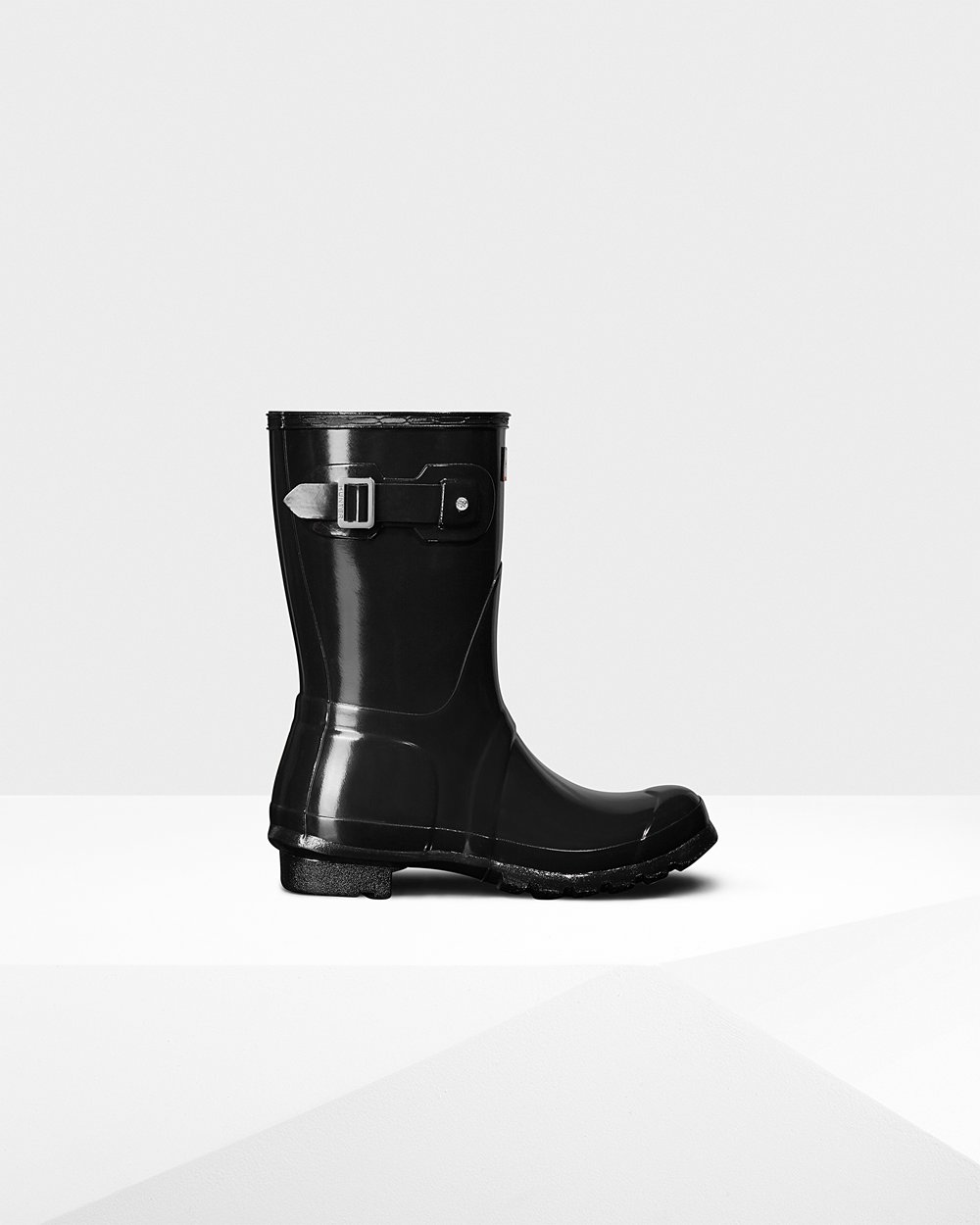 Galochas Curtas Hunter Feminina Pretas - Original Gloss - 02ZCVASGR